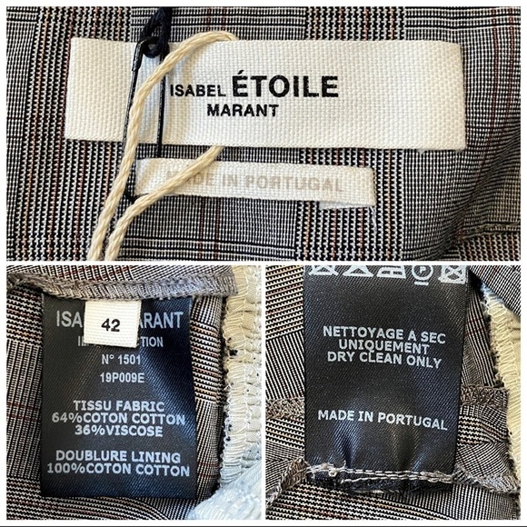 Isabel Marant Étoile Skirt, Oliko Checked mini skirt, size FR42/US10 , nwt - Picture 10 of 12
